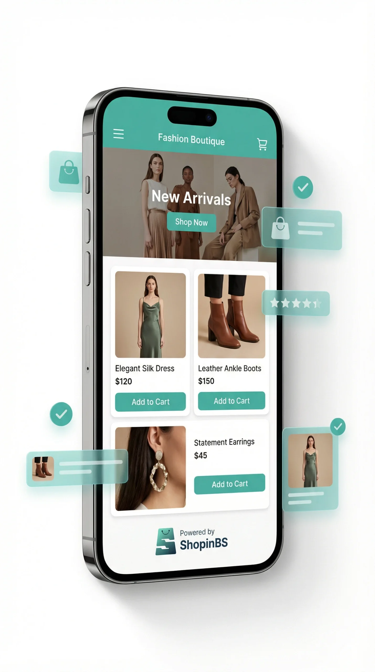 Mobile-first ecommerce store mockup