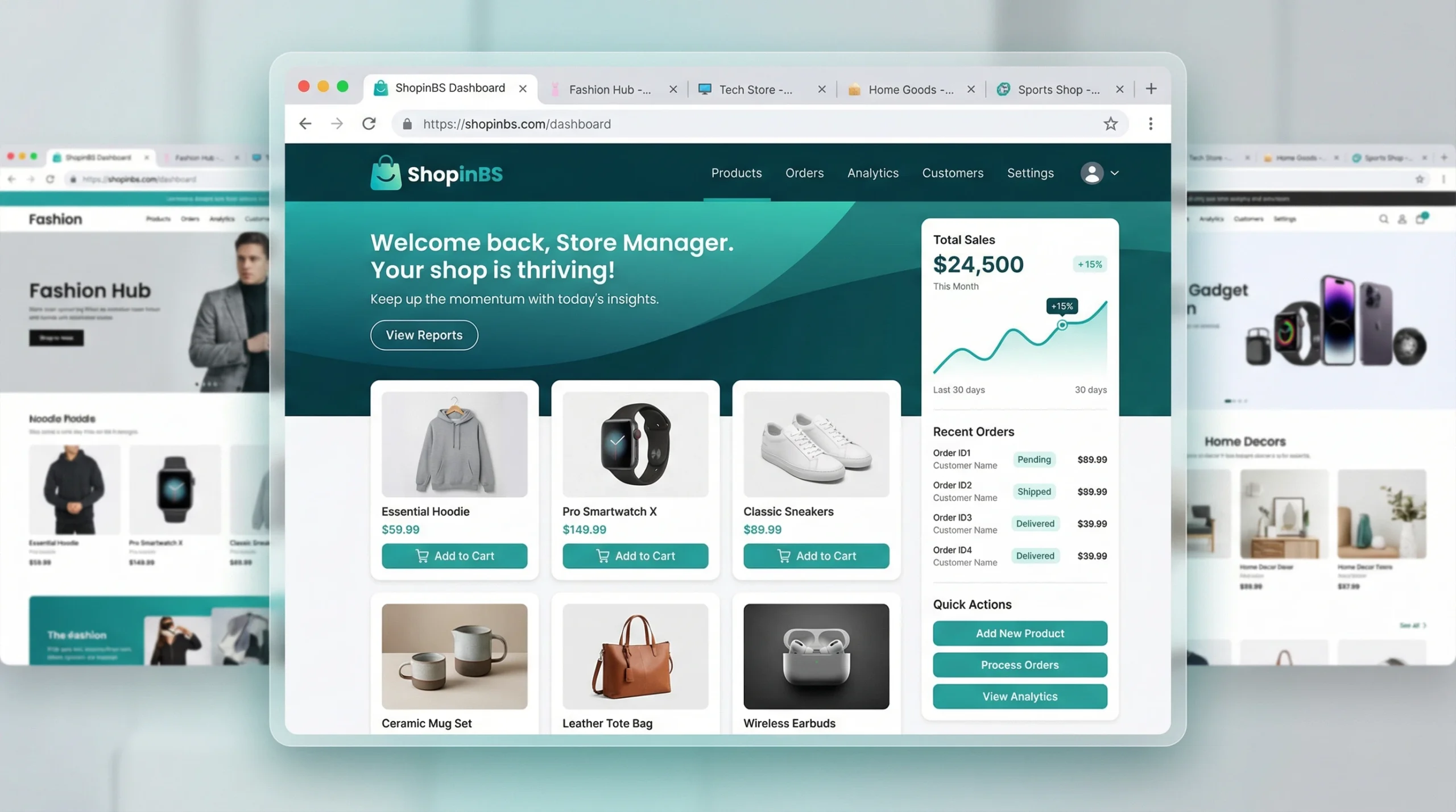 Shopinbos store dashboard