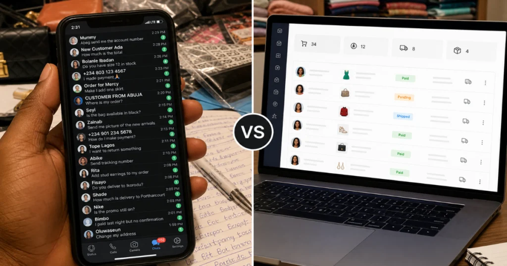 online store vs whatsapp selling