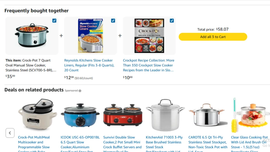 Amazon frequently bought together