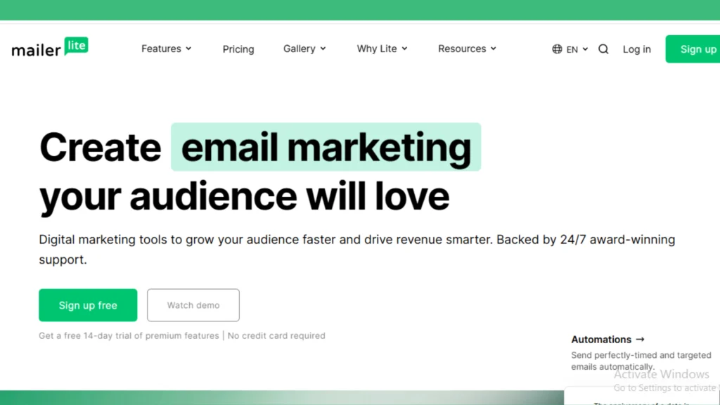 mailerlite email marketing