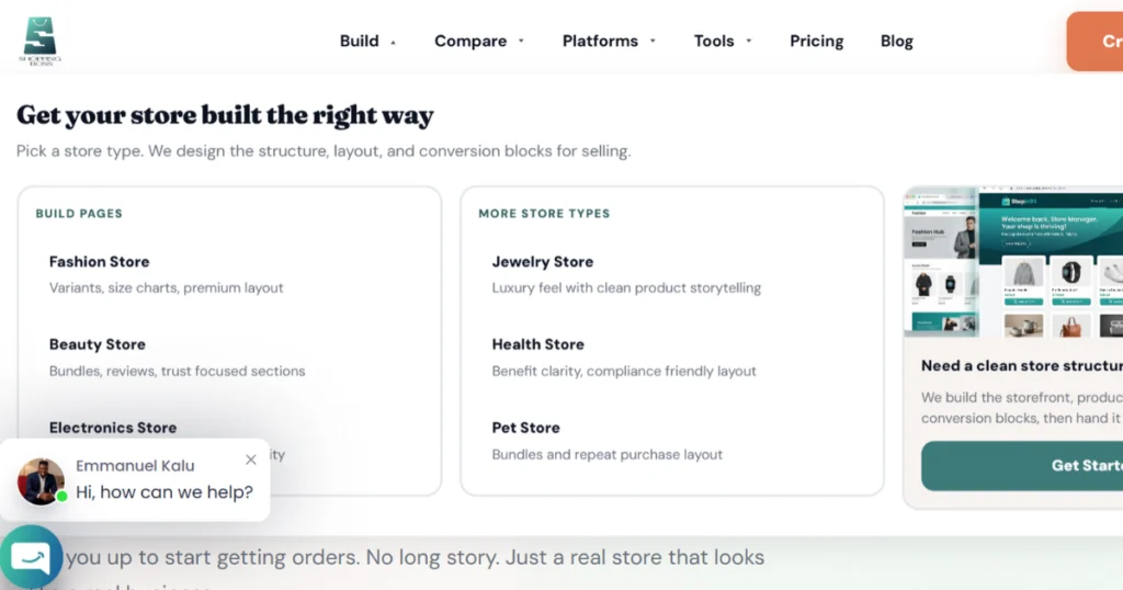 build online store with ShopinBos